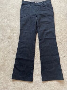 Dark Denim Bootcut Pants - Classic dark Wash trouser leg size 6